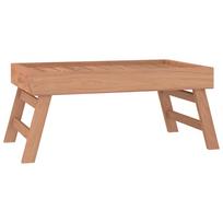 vidaXL Sulankstomas padėklas, 55x35x25cm, tikmedžio medienos masyvas