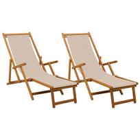 vidaXL Sulankstomas gultas 2 pcs 3 Pozicija Kietas eukalipto medis