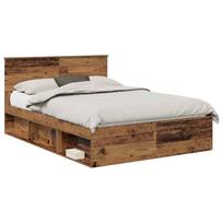 vidaXL Lovos rėmas Senas medis 140 x 190 cm Apdirbta mediena