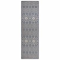 vidaXL Lauko kilimėlis, mėlynos spalvos, 80x250cm, plokščio pynimo