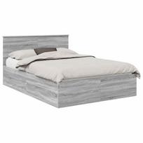 vidaXL Lovos rėmas Pilka Sonoma 150 x 200 cm Apdirbta mediena