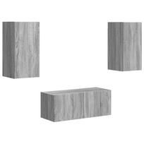 vidaXL TV spintelių komplektas 6 vnt. 98 x 31 x 29,5 cm Pilka Sonoma