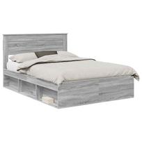 vidaXL Lovos rėmas Pilka Sonoma 140 x 190 cm Apdirbta mediena