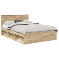 vidaXL Lovos rėmas Sonoma ąžuolas 140 x 200 cm Kietos pušies mediena