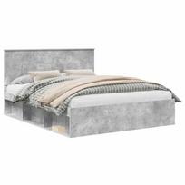 vidaXL Lovos rėmas Betono pilka 160 x 200 cm Kietos pušies mediena