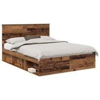 vidaXL Lovos rėmas Senas medis 150 x 200 cm Kietos pušies mediena