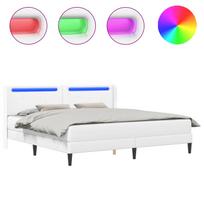 vidaXL Lovos rėmas su čiužiniu Balta 180 x 200 cm Dirbtinė oda