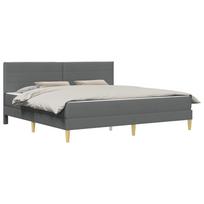 vidaXL Lovos rėmas su čiužiniu Tamsiai pilka 180 x 200 cm Poliesteris