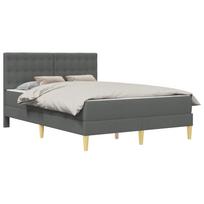 vidaXL Lovos rėmas su čiužiniu Tamsiai pilka 140 x 190 cm Audinys