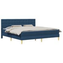 vidaXL Lovos rėmas su čiužiniu Mėlyna 180 x 200 cm Audinys