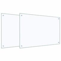 vidaXL Virtuvės atbraila 2 vnt. Skaidrus 90 x 60 cm grūdintas stiklas