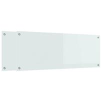 vidaXL Virtuvės atbraila 2 vnt. Balta 110 x 40 cm grūdintas stiklas
