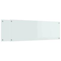 vidaXL Virtuvės atbraila 2 vnt. Balta 120 x 40 cm grūdintas stiklas
