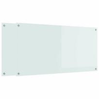 vidaXL Virtuvės atbraila 2 vnt. Balta 120 x 60 cm grūdintas stiklas