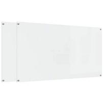 vidaXL Virtuvės atbraila 2 vnt. Skaidrus 110 x 60 cm grūdintas stiklas