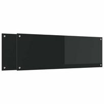 vidaXL Virtuvės atbraila 2 vnt. Juoda 120 x 40 cm grūdintas stiklas