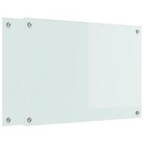 vidaXL Virtuvės atbraila 2 vnt. Balta 70 x 50 cm grūdintas stiklas
