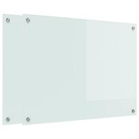 vidaXL Virtuvės atbraila 2 vnt. Balta 80 x 60 cm grūdintas stiklas