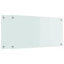 vidaXL Virtuvės atbraila 2 vnt. Balta 80 x 40 cm grūdintas stiklas