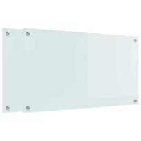 vidaXL Virtuvės atbraila 2 vnt. Balta 90 x 50 cm grūdintas stiklas