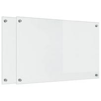 vidaXL Virtuvės atbraila 2 vnt. Skaidrus 80 x 50 cm grūdintas stiklas