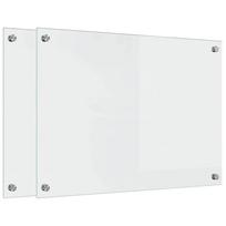 vidaXL Virtuvės atbraila 2 vnt. Skaidrus 70 x 50 cm grūdintas stiklas