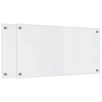 vidaXL Virtuvės atbraila 2 vnt. Skaidrus 80 x 40 cm grūdintas stiklas