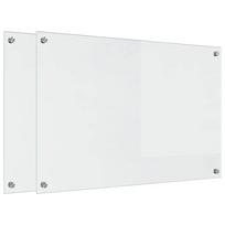 vidaXL Virtuvės atbraila 2 vnt. Skaidrus 90 x 60 cm grūdintas stiklas