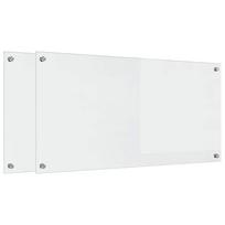 vidaXL Virtuvės atbraila 2 vnt. Skaidrus 100 x 50 cm grūdintas stiklas