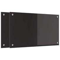 vidaXL Virtuvės atbraila 2 vnt. Juoda 70 x 40 cm grūdintas stiklas