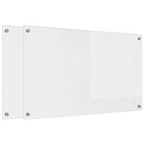 vidaXL Virtuvės atbraila 2 vnt. Skaidrus 100 x 60 cm grūdintas stiklas