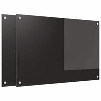 vidaXL Virtuvės atbraila 2 vnt. Juoda 90 x 60 cm grūdintas stiklas