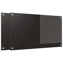 vidaXL Virtuvės atbraila 2 vnt. Juoda 90 x 50 cm grūdintas stiklas