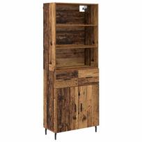 vidaXL Aukštas spintelė 2 vnt. Senovinis medis 69,5 x 32,5 x 180 cm