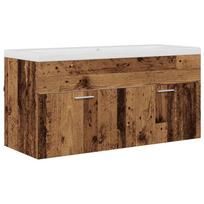 vidaXL Vonios spintelė Senas medis 100 x 38,5 x 46 cm Apdirbta mediena