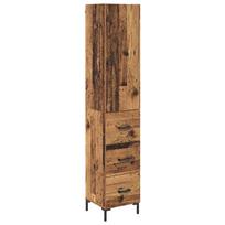 vidaXL Aukštas spintelė Senovinis medis 34,5 x 34 x 180 cm