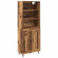 vidaXL Aukštas spintelė 2 vnt. Senovinis medis 69,5 x 32,5 x 180 cm