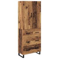 vidaXL Aukštas spintelė 2 vnt. Senovinis medis 69,5 x 34 x 180 cm