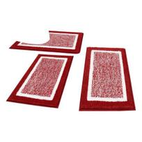 3Pcs/Set Bathroom Mats Highly Absorbent Anti-Slip Bath Rugs Washable Cozy Floor 1 gray