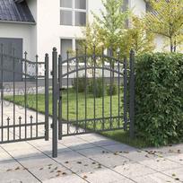 Zauntor with Ornamental Top EMMEN 100 x 100 cm