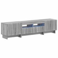 vidaXL 5 dalių LED televizoriaus stovas Pilka Sonoma Apdirbta mediena