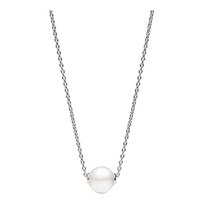 Pandora Timeless Series Synthetic Cubic Zirconia 925 Silver Pearl Necklace Women's Silver 393167C01 sidabras