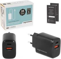 Movano GaN 30W USB-C PD + USB-A Charger (Black)