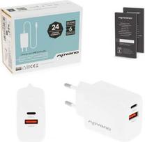 Movano GaN 30W USB-C PD + USB-A Charger (White)