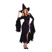 Alluring Women's Halloween Witch Dress With Stylish Accessories For Cosplay Fun 4,L black