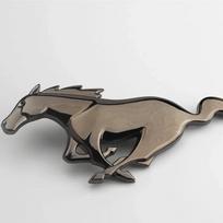 Automobilio priekinės grotelės emblema, galinės bagažinės lipdukas, metalinis bėgančio arklio ženklelis Ford 2.3T Shelby Mustang V6 V8 GT350 GT500 GT 2015-2017 Sticker sidabras