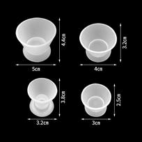 4 vnt./rinkinys Dantų maišymo dubenėlis Silikoninė guminė taurė Lankstūs savaime kietėjantys dubenėliai Aukštos temperatūros dezinfekuojami dantų priežiūros įrankiai gray