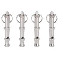 4Pcs Stainless Steel Ultrasonic Whistle Non-Toxic Finish Pigeon Training Whistle  Pigeons Training 4Pcs gray