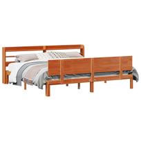 vidaXL Lovos rėmas 2 vnt. Vaško ruda 180 x 200 cm Kietas pušies medis