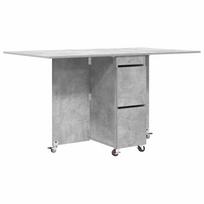 vidaXL Valgomojo stalas 140 x 80 x 77 cm Apdirbta mediena Betono pilka